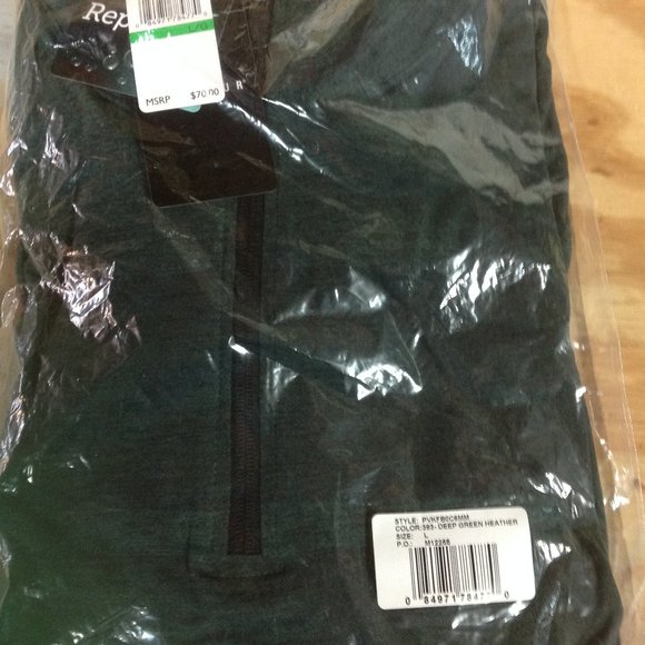 PGA Tour Men's Large Green Pullover 1/4 Zipper WR Sweatshirt - New with Tags - Picture 4 of 5